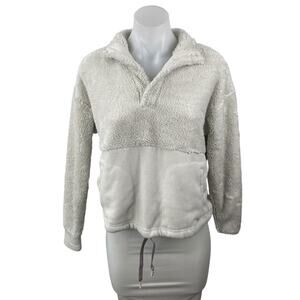 All in Motion Women's White Sherpa Fleece Yoga Athletic Activewear Sweatshirt XS